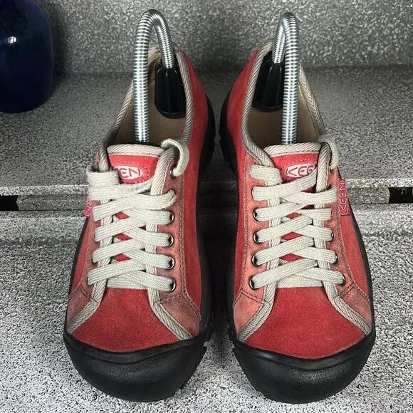 Keen Cherry Leather Hiking Camping Outdoor Sneakers Shoes Size 7