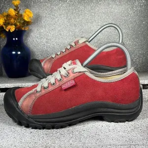 Keen Cherry Leather Hiking Camping Outdoor Sneakers Shoes Size 7