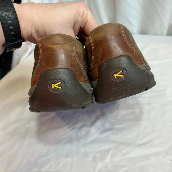 Keen Kaci Brown Leather Slip-On walking hiking Shoes size 9
