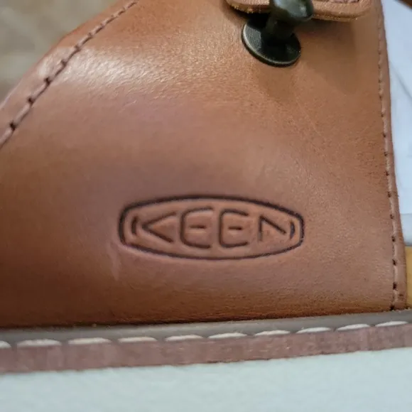 KEEN Lana Double Strap Slide Sandals Leather Comfort Outdoor Athleisure Brown