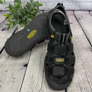 Keen Men’s SOLR Sandal Black/Gold Outdoor Closed Toe Hiking Sandals Sz 15