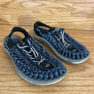Keen Men's Uneek Water Sandal 9.5 Bungee Strap Dark Blue Outdoor Sport Sandals
