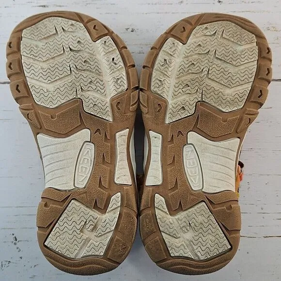 Keen Sandals Kids Youth Size 1 Orange Peel Yellow Newport H2 Shoe Outdoor Hiking