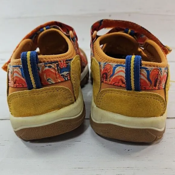 Keen Sandals Kids Youth Size 1 Orange Peel Yellow Newport H2 Shoe Outdoor Hiking
