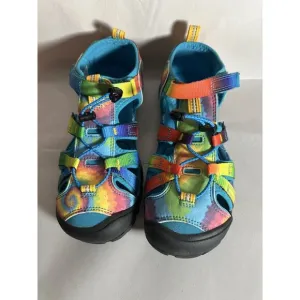 Keen Tie Dye Seacamp II CNX Closed Toe Washable Sandals Unisex Youth Size 5 Swim
