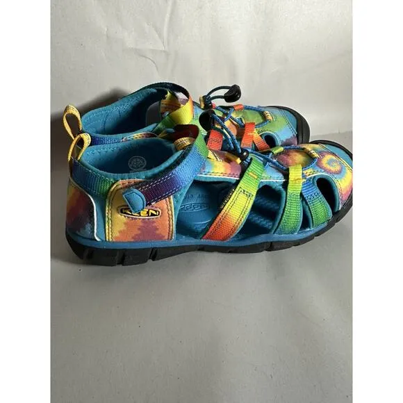 Keen Tie Dye Seacamp II CNX Closed Toe Washable Sandals Unisex Youth Size 5 Swim