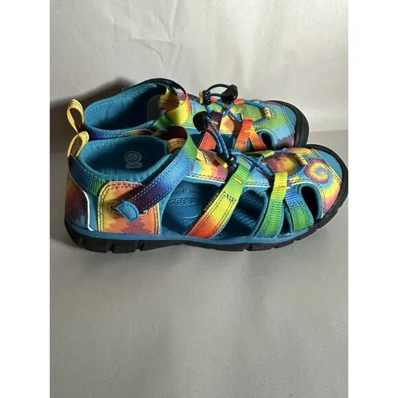 Keen Tie Dye Seacamp II CNX Closed Toe Washable Sandals Unisex Youth Size 5 Swim