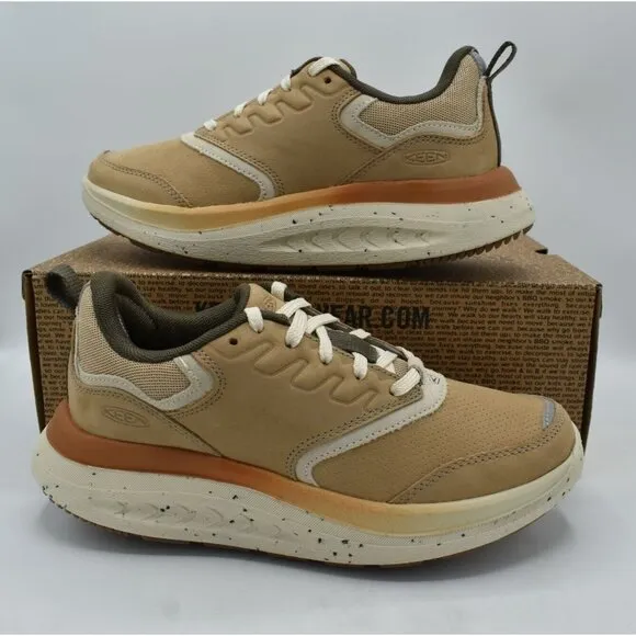 Keen Womens Size 8.5 WK400 Leather Safari Birch Walking Shoes Sneakers