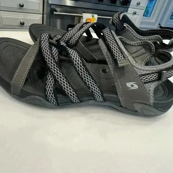 Krooberg women’s sandals black and gray Velcro straps size EU 39 NEW Germany NEW