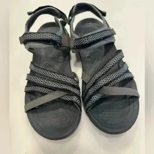 Krooberg women’s sandals black and gray Velcro straps size EU 39 NEW Germany NEW