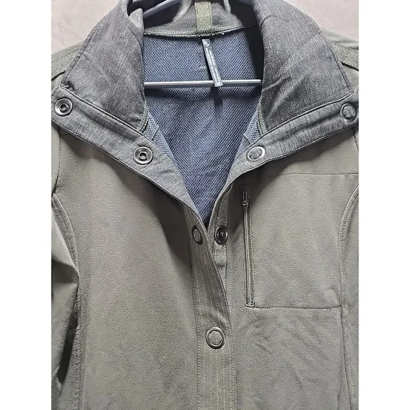 Kuhl Women Krush Jacket Performance Stretch Snap Olive Green 4234 Size M