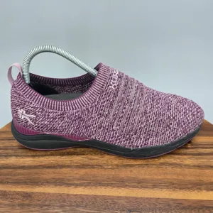 Kuru Stride Shoes Women's 10 Purple Pink Mesh Knit Slip On Walking Sneakers