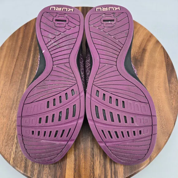 Kuru Stride Shoes Women's 10 Purple Pink Mesh Knit Slip On Walking Sneakers