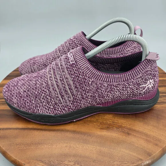 Kuru Stride Shoes Women's 10 Purple Pink Mesh Knit Slip On Walking Sneakers