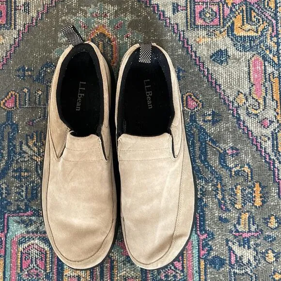 L. L. Bean suede slip on Mocs insulated comfort shoes sz 13