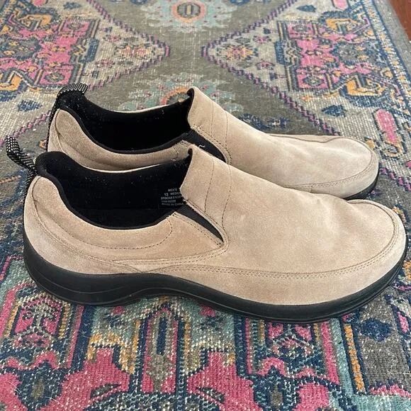 L. L. Bean suede slip on Mocs insulated comfort shoes sz 13