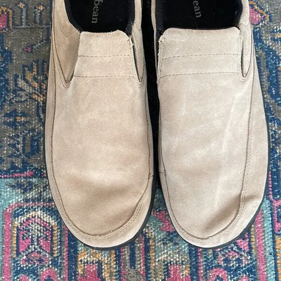 L. L. Bean suede slip on Mocs insulated comfort shoes sz 13