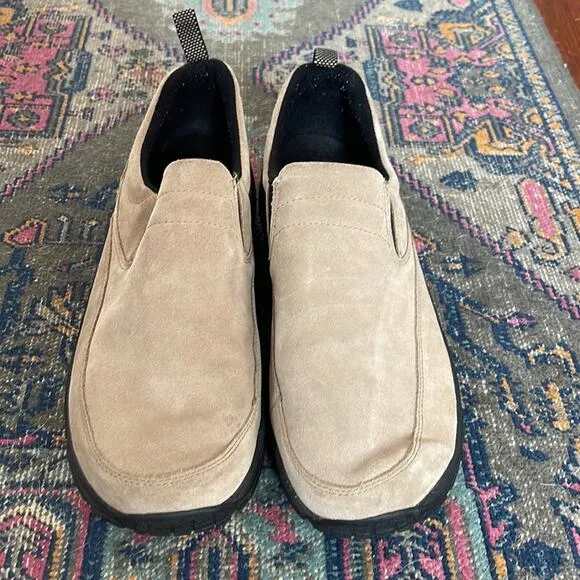 L. L. Bean suede slip on Mocs insulated comfort shoes sz 13