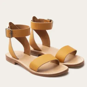 La Botte Gardiane Mage Leather Ankle Strap Sandals Natural Women's Size 40 / 9.5