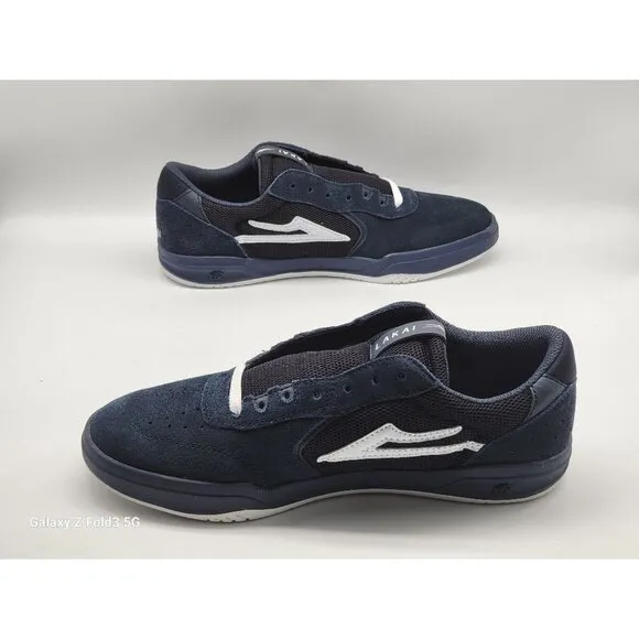 Lakai Atlantic Skate Shoes Mens Size 9 Blue/Black Suede Mesh Shoes