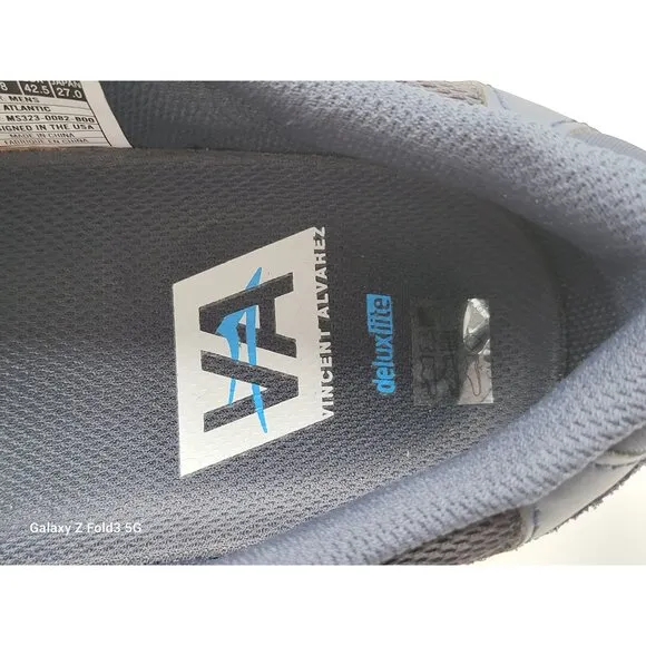 Lakai Atlantic Skate Shoes Mens Size 9 Blue/Black Suede Mesh Shoes