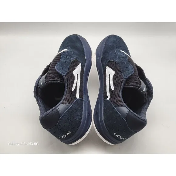 Lakai Atlantic Skate Shoes Mens Size 9 Blue/Black Suede Mesh Shoes