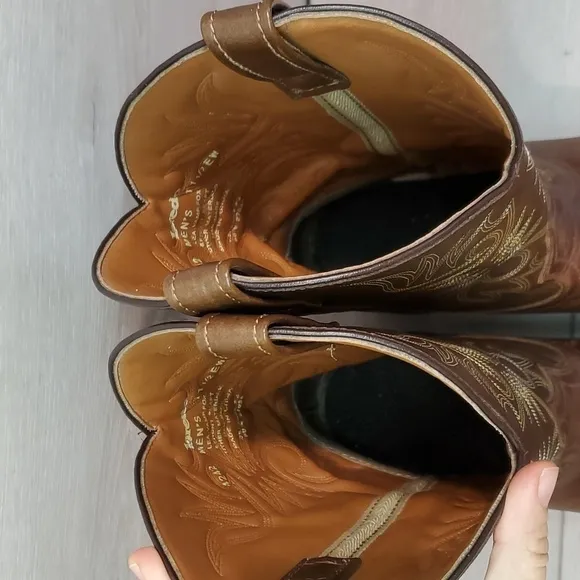Laredo Mens 4242 LEA.VAMP.FOX Cowboy Western Boots shoes sz 11.5 EW