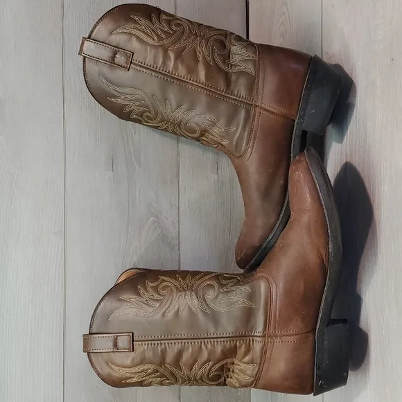 Laredo Mens 4242 LEA.VAMP.FOX Cowboy Western Boots shoes sz 11.5 EW