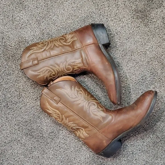 Laredo Mens 4242 LEA.VAMP.FOX Cowboy Western Boots shoes sz 11.5 EW