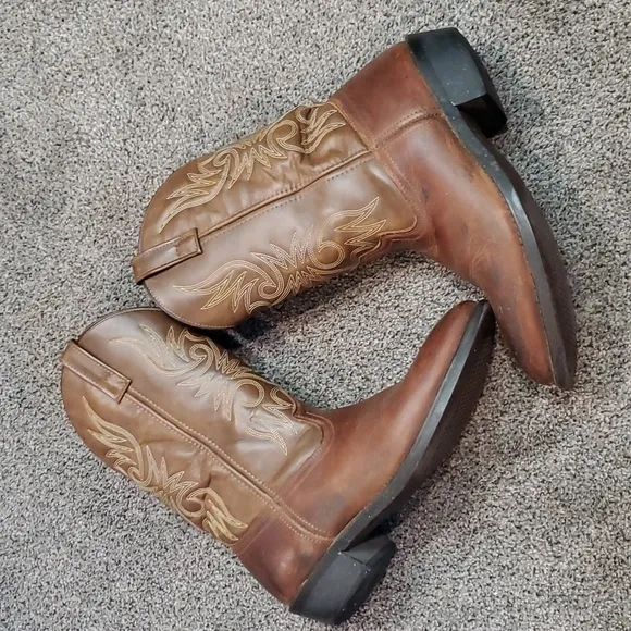 Laredo Mens 4242 LEA.VAMP.FOX Cowboy Western Boots shoes sz 11.5 EW