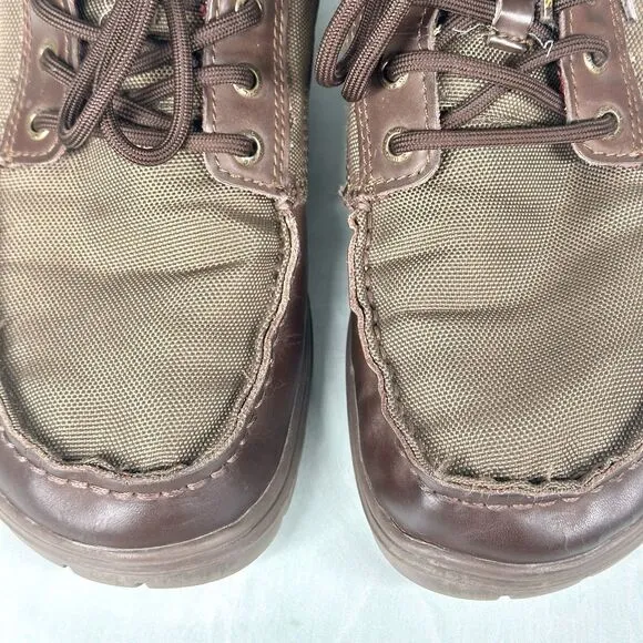 Lems Boulder Boot Men’s EU 42 US 9 Brown Canvas Leather Hiking Outdoor Shoes