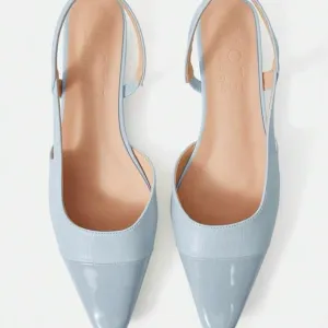 Light Blue pointed toe Slingback sandals