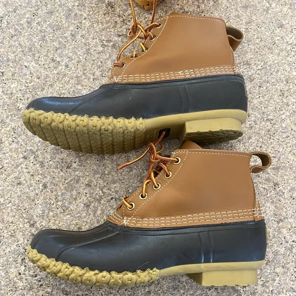 L.L. Bean 6” Duck Leather Rubber Boot Women’s 10 M FM 175062