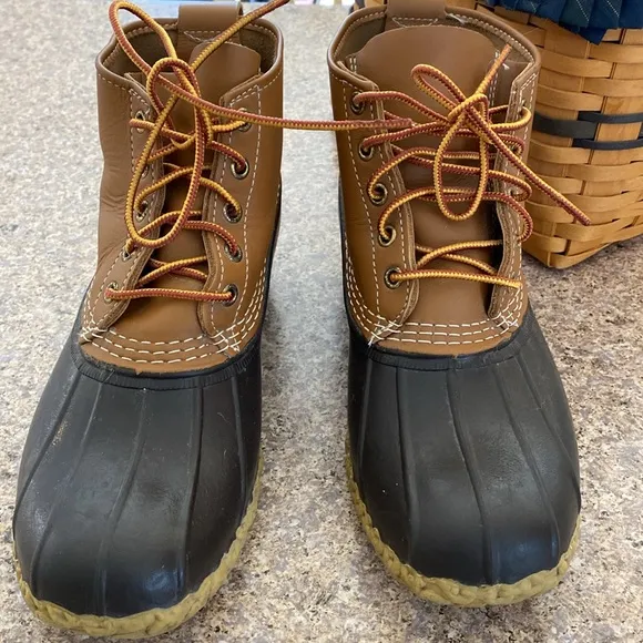 L.L. Bean 6” Duck Leather Rubber Boot Women’s 10 M FM 175062