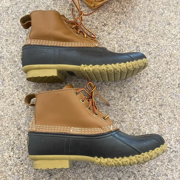 L.L. Bean 6” Duck Leather Rubber Boot Women’s 10 M FM 175062