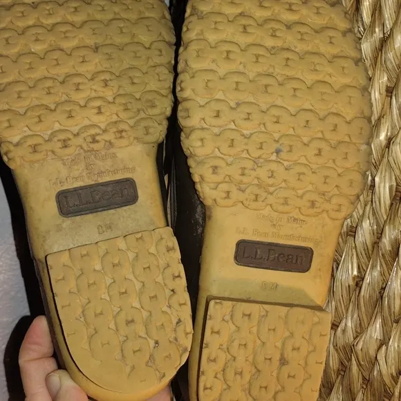 LL Bean Brown Rubber Moc Boot Duroble Water Proof Slip On 8/9