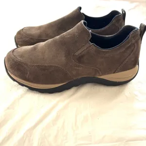 L.L. Bean Comfort Moc Brown Suede Shoes slip on SZ 10 W NWOT