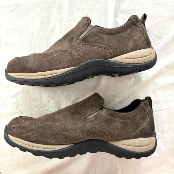 L.L. Bean Comfort Moc Brown Suede Shoes slip on SZ 10 W NWOT