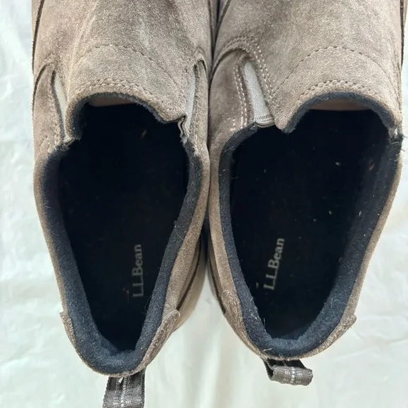 L.L. Bean Comfort Moc Brown Suede Shoes slip on SZ 10 W NWOT