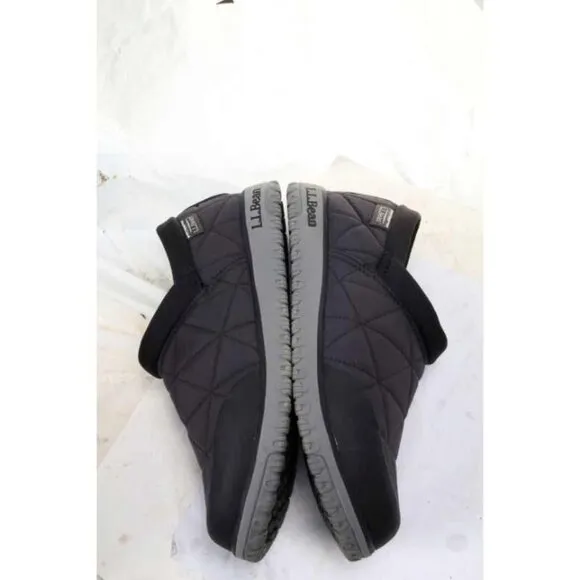 L.L. BEAN quilted slip on shoes black womens comfort winter sz us 8 M