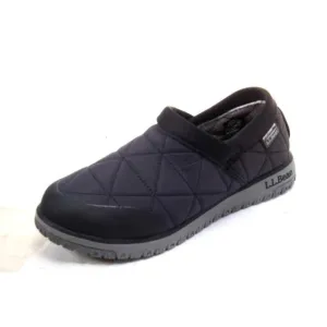 L.L. BEAN quilted slip on shoes black womens comfort winter sz us 8 M