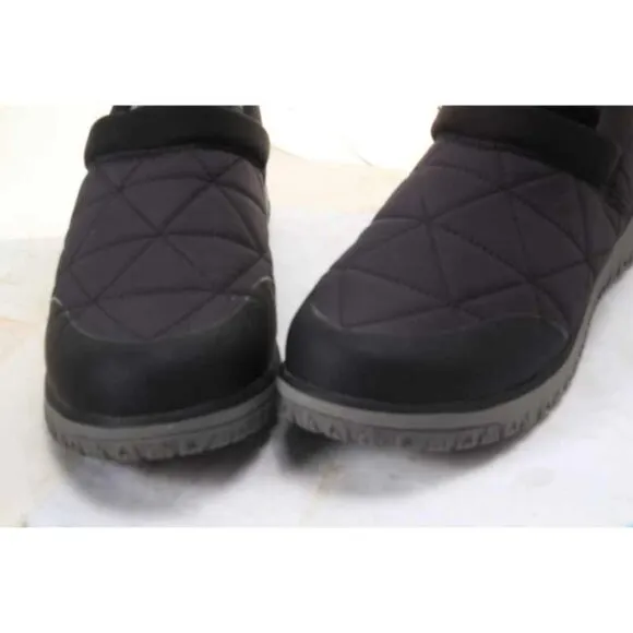 L.L. BEAN quilted slip on shoes black womens comfort winter sz us 8 M