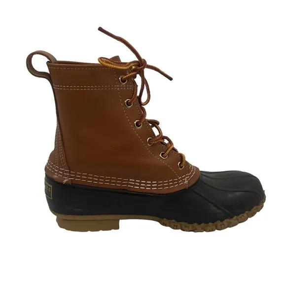L.L.Bean Brown Original Waterproof Lace Up Duck Boots Size 7 Women's