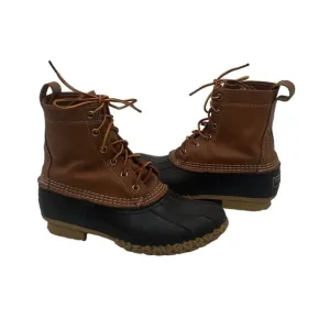 L.L.Bean Brown Original Waterproof Lace Up Duck Boots Size 7 Women's