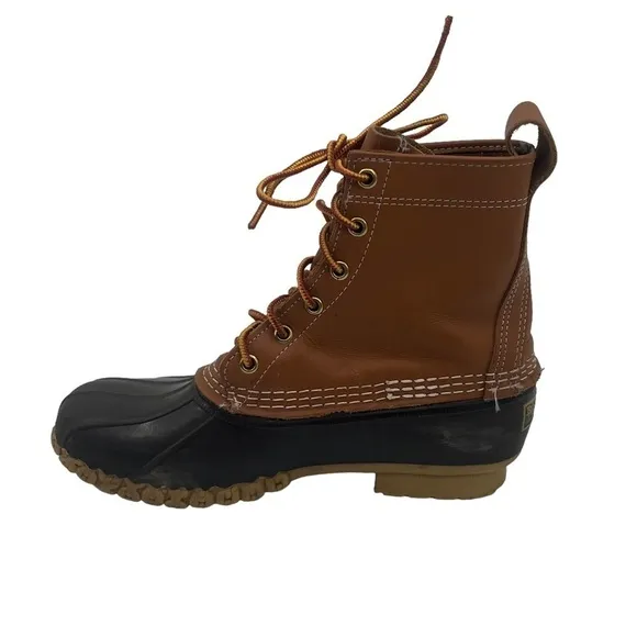 L.L.Bean Brown Original Waterproof Lace Up Duck Boots Size 7 Women's