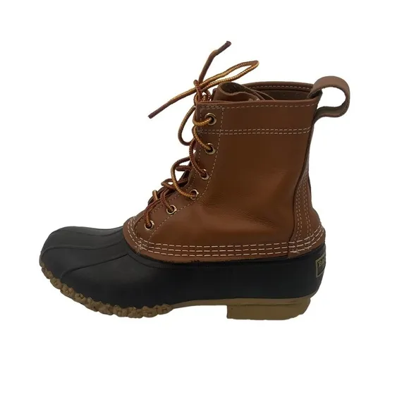 L.L.Bean Brown Original Waterproof Lace Up Duck Boots Size 7 Women's