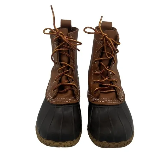 L.L.Bean Brown Original Waterproof Lace Up Duck Boots Size 7 Women's