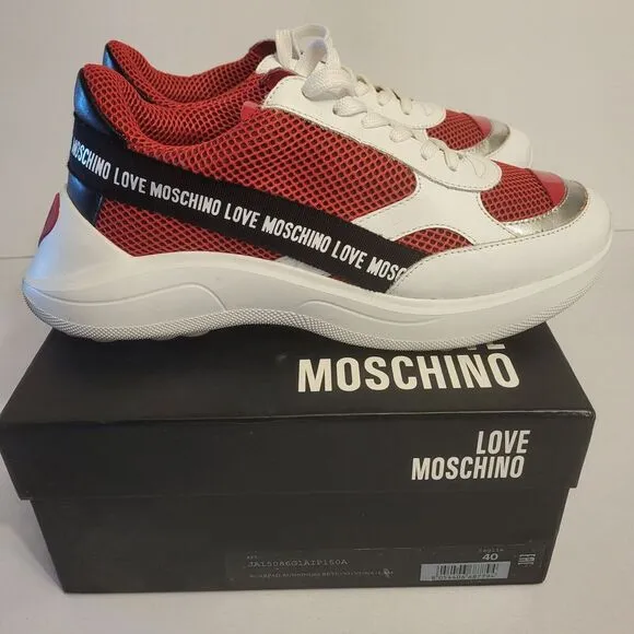 Love Moschino ja15086g1aip150a Running Shoes EU 40 US 10 White Red Black