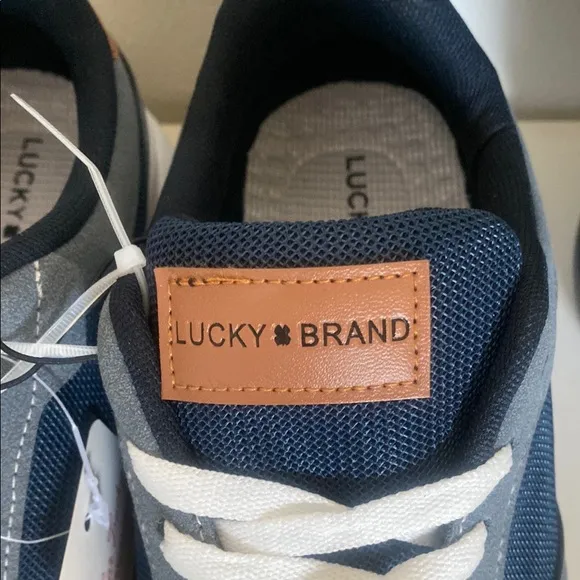 Lucky Brand Gray and Blue Sneakers with Suede and Mesh