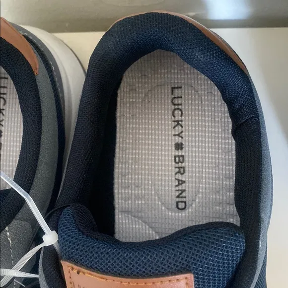 Lucky Brand Gray and Blue Sneakers with Suede and Mesh